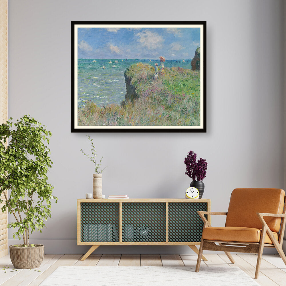 Picasoul - Artist - The Cliff Walk At Pourville - WALL MOUNT FRAME