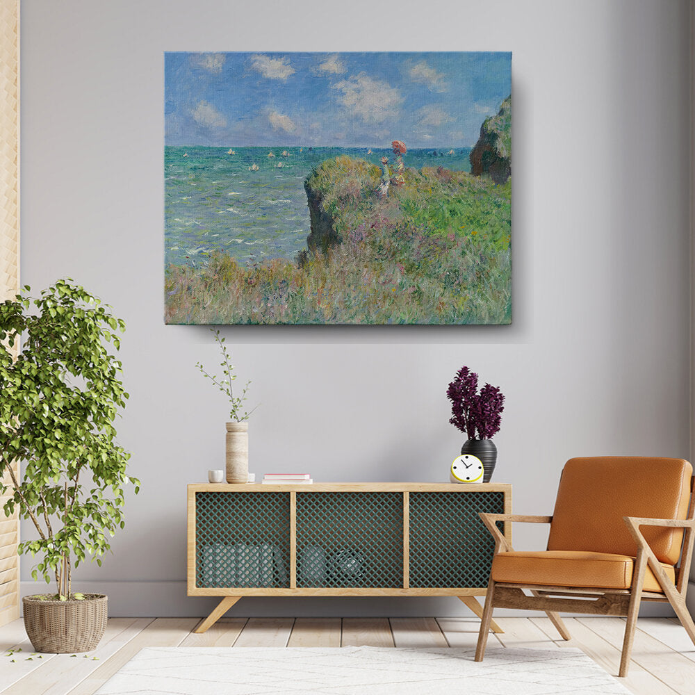 Picasoul - Artist - The Cliff Walk At Pourville - Wall Canvas