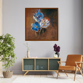 Picasoul - Artist - Study Of Three Parrot Tulips - Framed Canvas