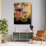 Picasoul - Artist - Pink Lotus Blossoms And Leaves - Wall Canvas