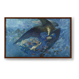 Night With Her Train Of Stars - Framed Canvas