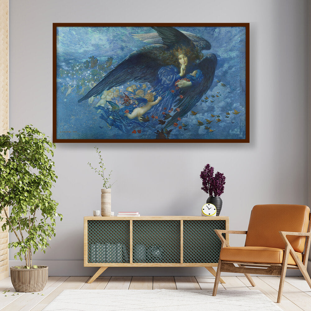 Picasoul - Artist - Night With Her Train Of Stars - Framed Canvas