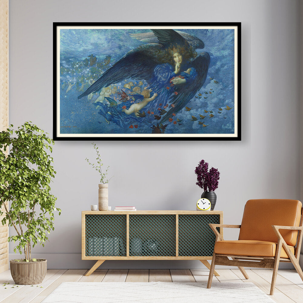 Picasoul - Artist - Night With Her Train Of Stars - WALL MOUNT FRAME