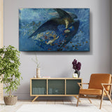 Night With Her Train Of Stars - Wall Canvas