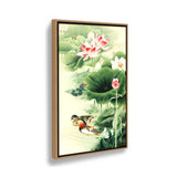 Mandarin Duck In Water - FLOATING FRAME