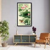 Picasoul - Artist - Mandarin Duck In Water - WALL MOUNT FRAME