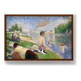Bathers At Asni??res - Framed Canvas