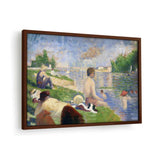 Bathers At Asni??res - Framed Canvas