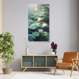 Lotus Lilies In A Pond - Acrylic Wall Photo