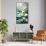 Picasoul - Artist - Lotus Lilies In A Pond - FLOATING FRAME