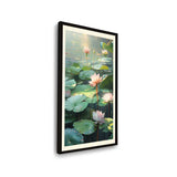 Lotus Lilies In A Pond - WALL MOUNT FRAME