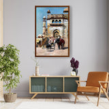 Before The Great Jami Masjid - Framed Canvas
