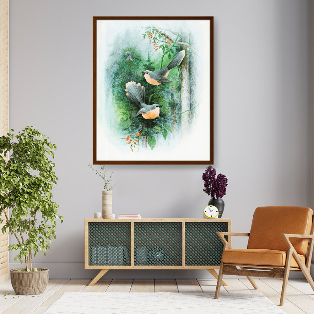 Picasoul - Artist - Bird Art - Framed Canvas