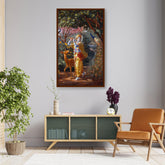 Picasoul - Artist - Lord Krishna - Framed Canvas