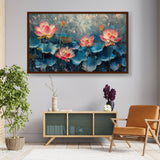Picasoul - Artist - Water Lily Wall Art - Framed Canvas
