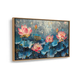 Water Lily Wall Art - FLOATING FRAME