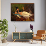 Reclining Nair Lady - Framed Canvas