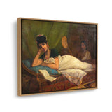 Reclining Nair Lady - FLOATING FRAME