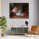 An Indian Girl With A Hookah - Acrylic Wall Photo