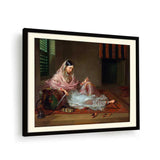 An Indian Girl With A Hookah - WALL MOUNT FRAME