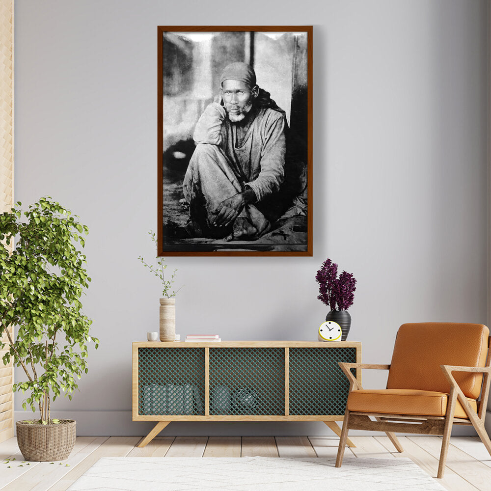 Picasoul - Artist - Sai Baba Of Shirdi Original Im - Framed Canvas