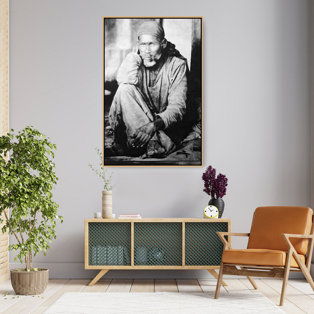 Picasoul - Artist - Sai Baba Of Shirdi Original Im - FLOATING FRAME