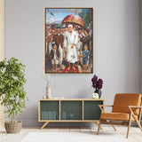 Shirdi Sai Baba With Devotees - FLOATING FRAME