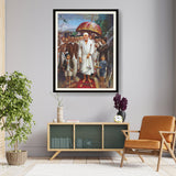 Shirdi Sai Baba With Devotees - WALL MOUNT FRAME