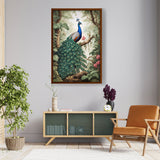 Peacock - Framed Canvas