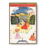 Radha And Krishna In A Divine - FLOATING FRAME