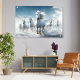 White Horses Running - Acrylic Wall Photo