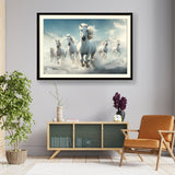 White Horses Running - WALL MOUNT FRAME