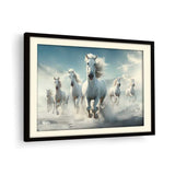 White Horses Running - WALL MOUNT FRAME