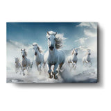 White Horses Running - Wall Canvas