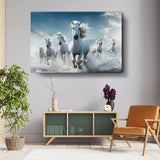 White Horses Running - Wall Canvas
