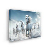White Horses Running - Wall Canvas