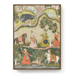 Indian Raga Painting - FLOATING FRAME