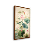 Pink Lotus Flower - Framed Canvas