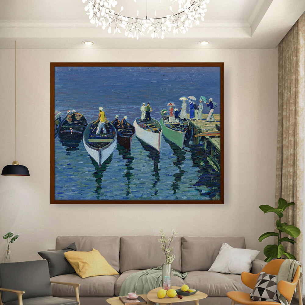 Picasoul - Artist - Holiday On The Hudson - Framed Canvas