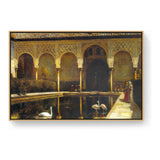 A Court In The Alhambra - Floating Framed Canvas