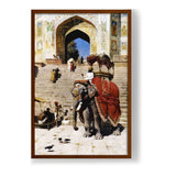 Royal Elephant At The Gateway - Framed Canvas