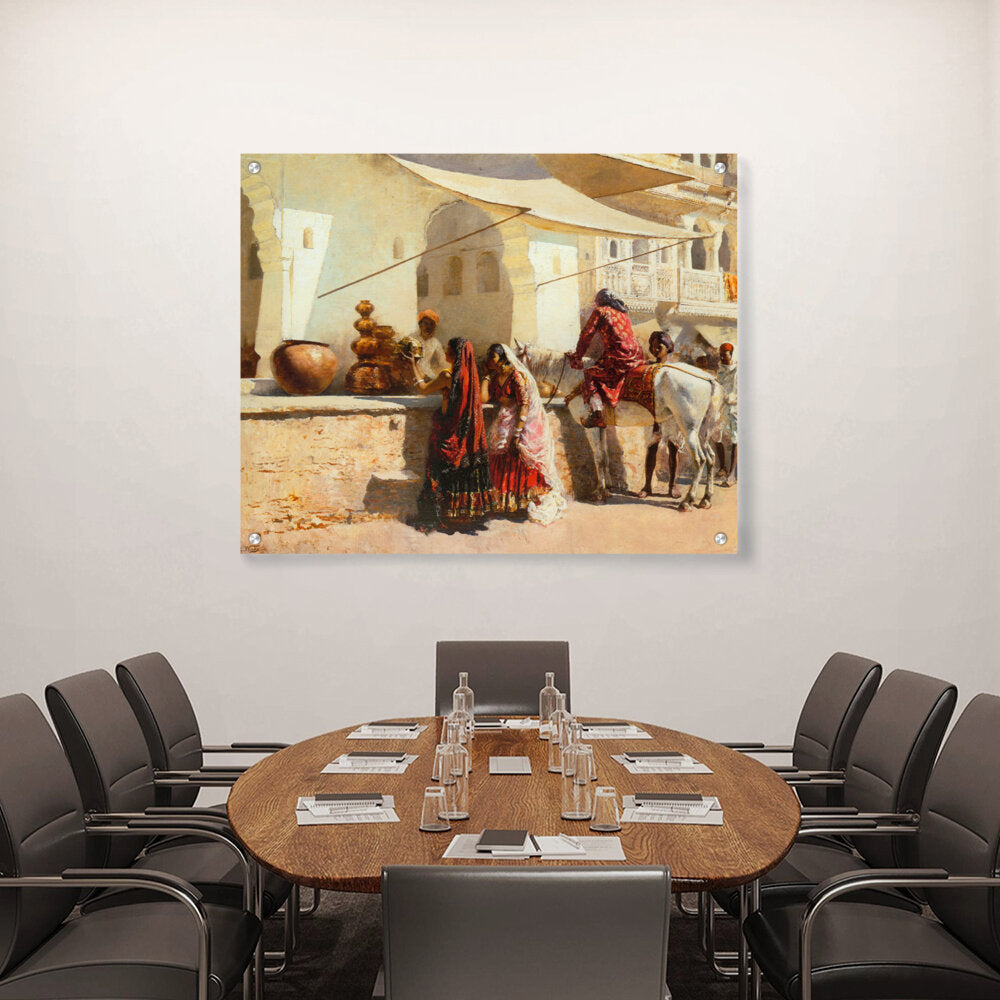 Picasoul - Artist - A Street Market Scene - Acrylic Wall Photo