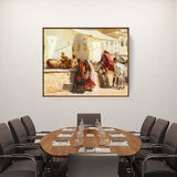 Picasoul - Artist - A Street Market Scene - FLOATING FRAME