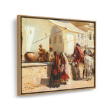 A Street Market Scene - FLOATING FRAME