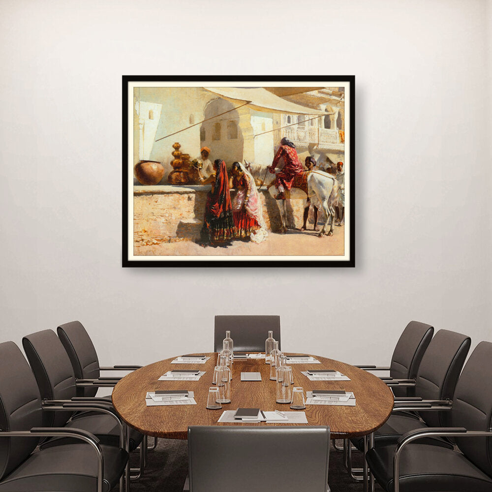Picasoul - Artist - A Street Market Scene - WALL MOUNT FRAME