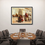 Picasoul - Artist - A Street Market Scene - WALL MOUNT FRAME