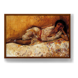 Moorish Girl Lying On A Couch - Framed Canvas