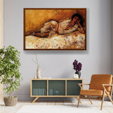 Moorish Girl Lying On A Couch - Framed Canvas