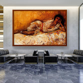 Picasoul - Artist - Moorish Girl Lying On A Couch - Framed Canvas