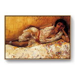 Moorish Girl Lying On A Couch - FLOATING FRAME
